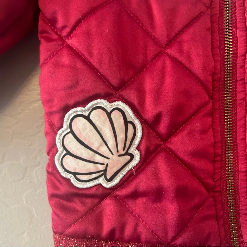 Disney collection by tutu couture burgundy princess patch puffer jacket 3t
